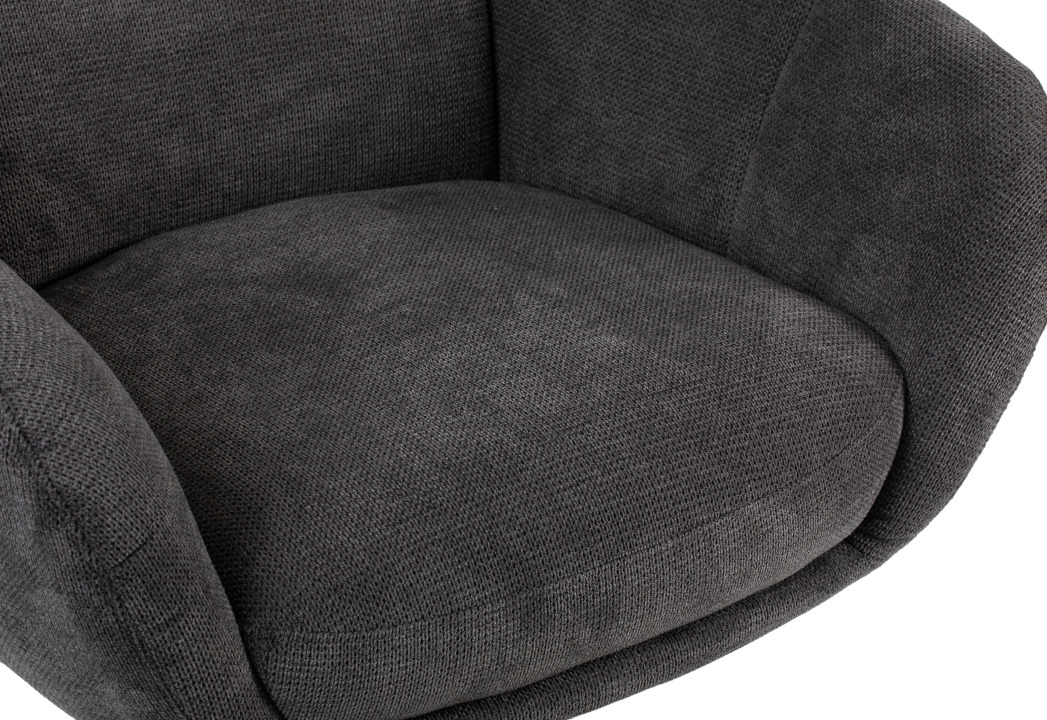 Ohrensessel Marconia dark grey drehbar Grau Ohrensessel Marconia dark grey drehbar Grau